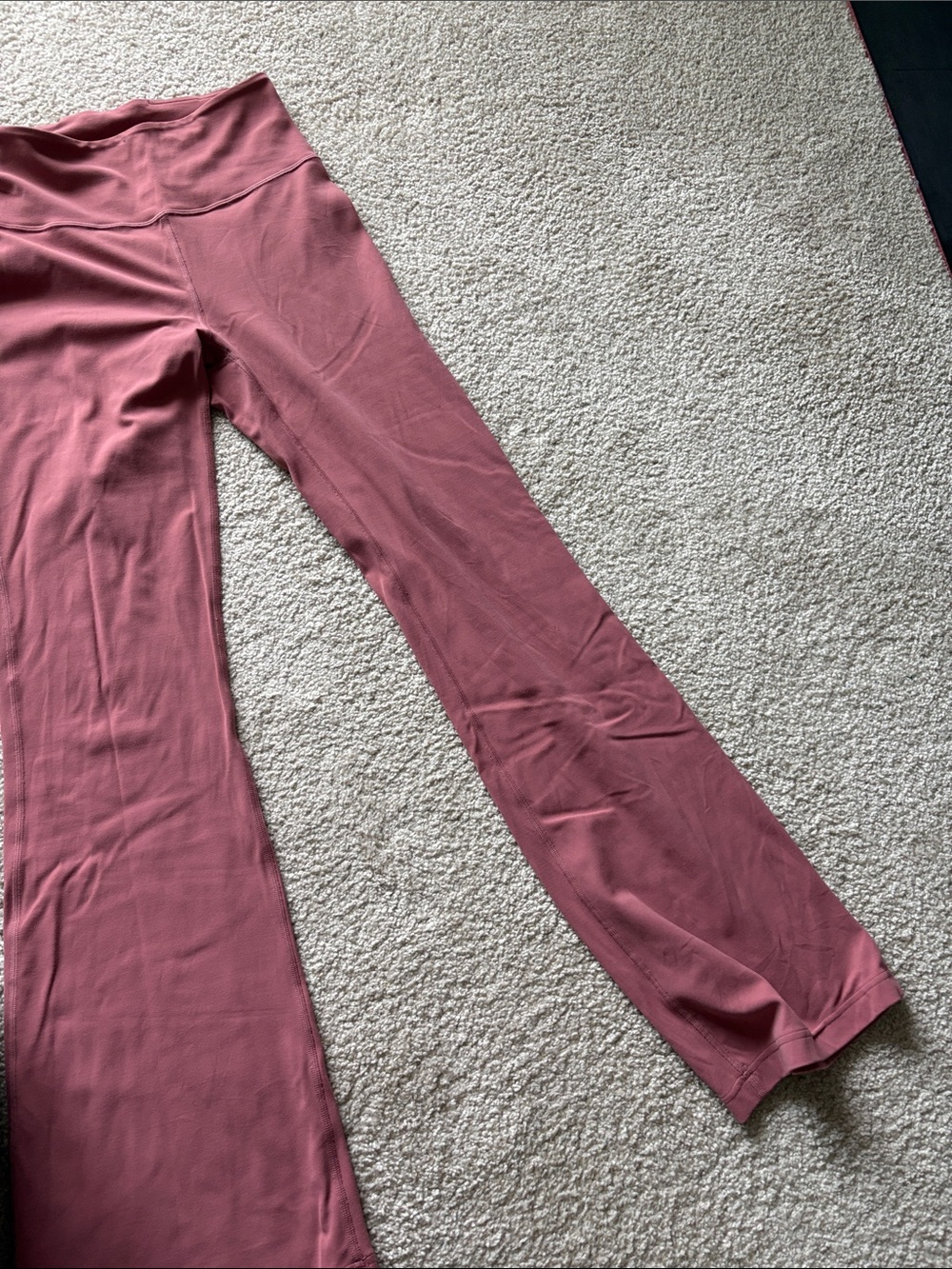 Lululemon Dusty Rose high rise nulu wide leg pant